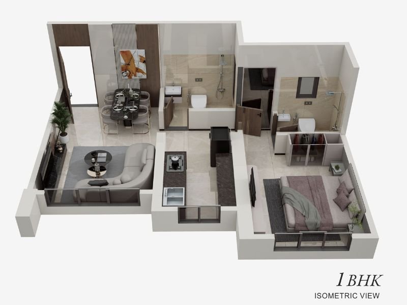 1BHK Floor Plan
